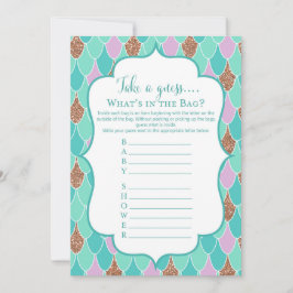 Convite para o jogo de Chá de fraldas da Sereia em