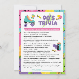 Convite para o Jogo de Trivia da Década dos 90