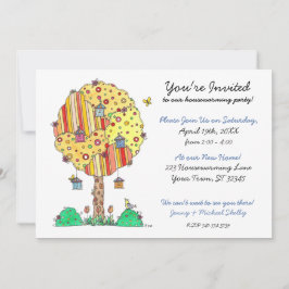 Convite para o lar de árvores de Birdhouse