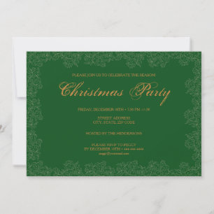 Convite para o Livro Verde do Partido Natal Elegan