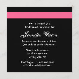 Convite para o Luncheon de Bridesmaid Rosa de PINK
