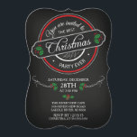 Convite para o Melhor Festa de Natal do Chalkboard<br><div class="desc">Descoloração moderna do Chalkboard Melhor convite de festas de Natal com tipografia contemporânea, com folhas verdes holly e bagas vermelhas sobre um popular fundo preto no quadro. Na moda e convite de natal para seu festivo inverno se reunirá... festas de escritório, festas de companhia, festa de coquetel e festa de...</div>