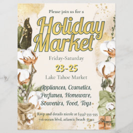 Convite para o mercado de férias da árvore de Nata