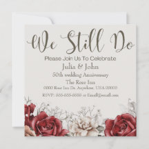 Convite para o novo Casamento vintage