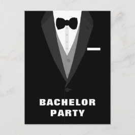 Convite para o Partido Bachelor de Tuxedo Preto