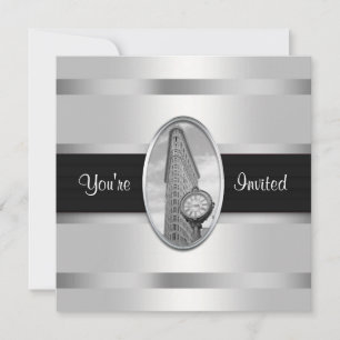 Convite para o Partido BW do Prata Branca do Edifí