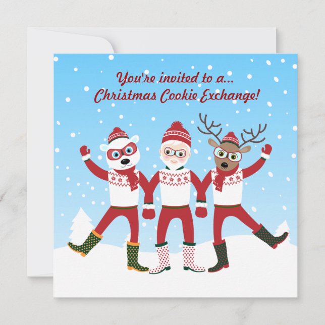 Convite para o Partido de Troca de Cookies de Nata (Frente)