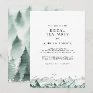 Convite para o Partido do Chá de Bridal Montanha 