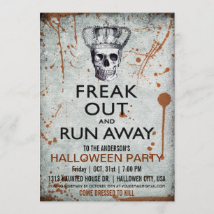 Convite para o Partido do Halloween do Vintage Sku