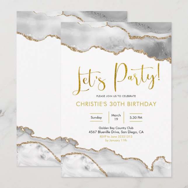 Convite para o Partido do Vamos de Agate Dourado e (Frente/Verso)