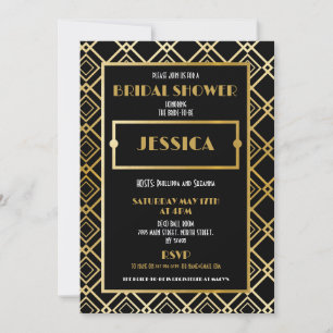 Convite para o Partido Dourado do chá de panela Ar