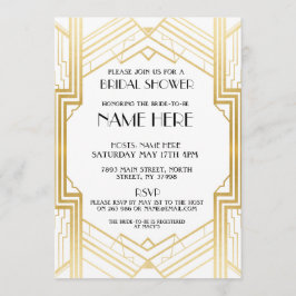 Convite para o Partido Dourado do Chá de panela Ar