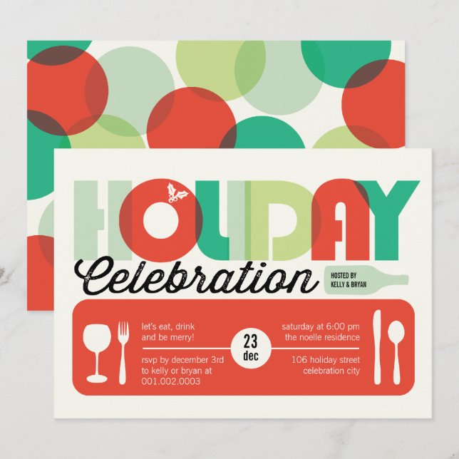 Convite para o Partido Moderno das Férias Tipograf (Frente/Verso)