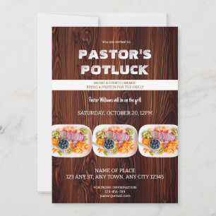 Convite para o Pastor Fire & Fellowship Potluck