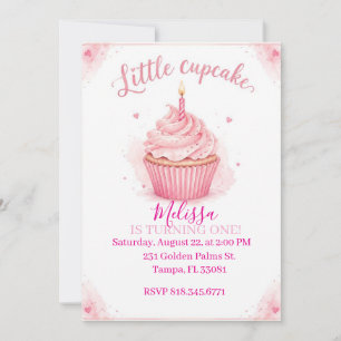 Convite para o Pequeno Cupcake que está fazendo UM