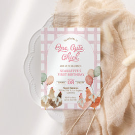 Convite para o primeiro aniversário de frango