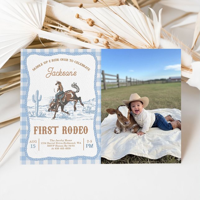 Convite para o Primeiro Rodeio do Cowboy Western A (Criador carregado)