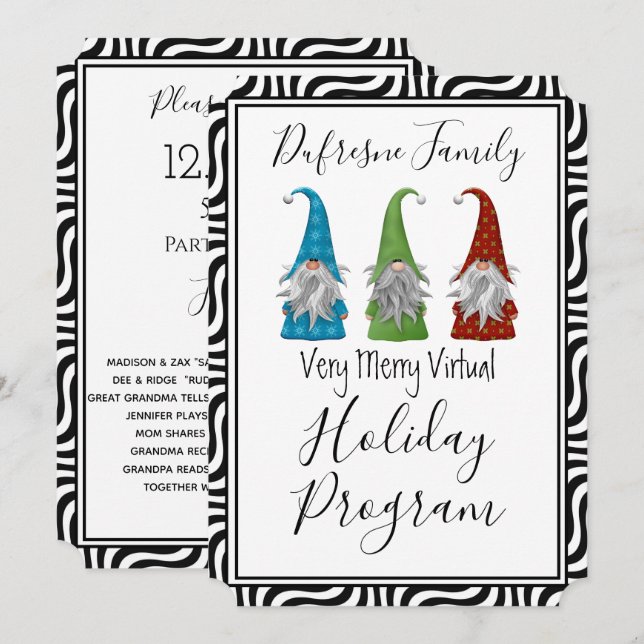 Convite para o Programa de Férias Virtuais Diverti (Frente/Verso)