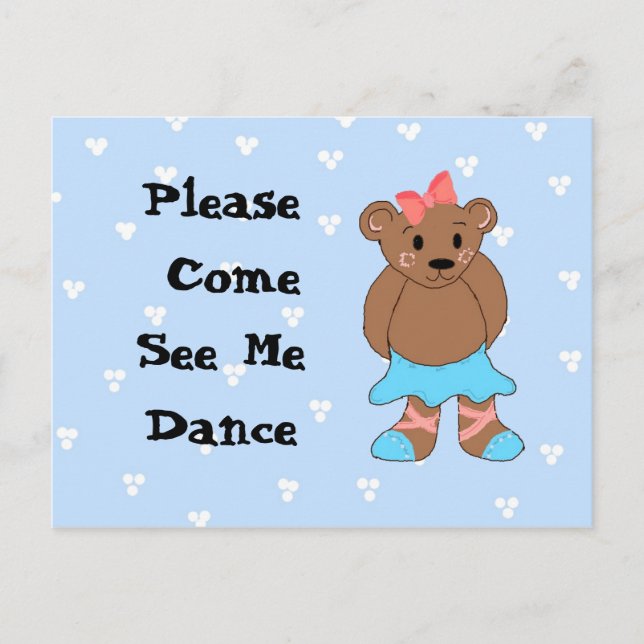 Convite para o Recital de Dança da Ursa Bailarina (Frente)
