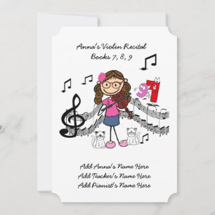 Convite para o Recital de Violino de Anna 7, 8, 9