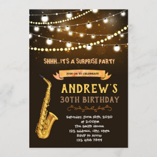 Convite para o tema de aniversário de adultos de m