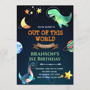 Convite para o tema de aniversário de dinossauros