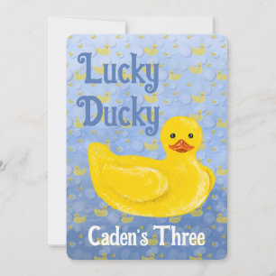 Convite para o Terceiro Aniversário do Lucky Ducky