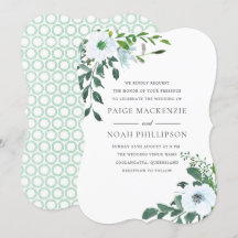 Convite para o Verão Elegante de Flor Branca