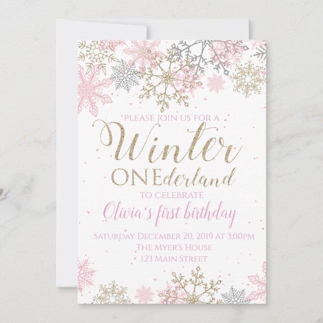 Convite para o Winter ONEderland (Frente)