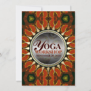 Convite para Oficina de Yoga Sun Batik Earth