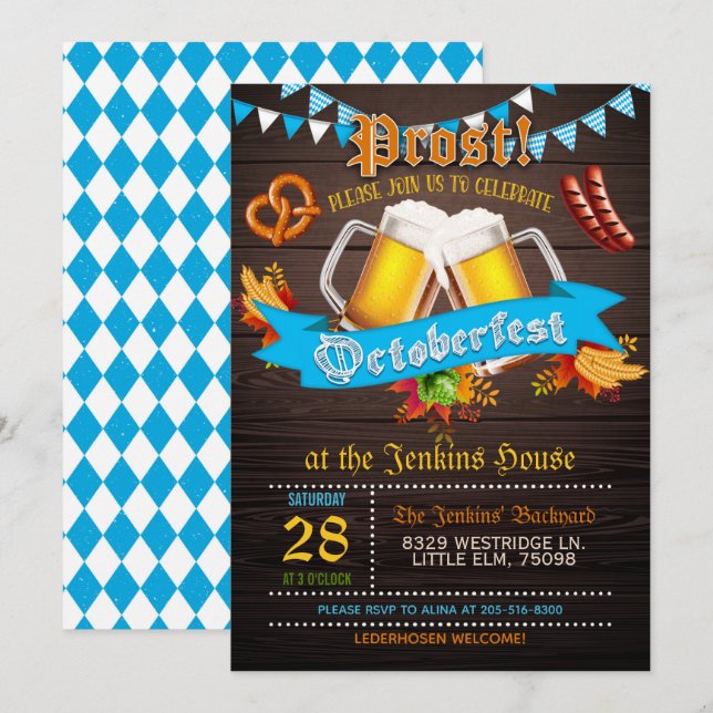 Convite para Oktoberfest (Frente/Verso)