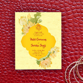 Convite para orçamento de flores de lótus amarela 