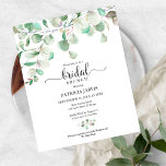 Convite para Orçamento de Greenery Bridal Brunch<br><div class="desc">Delicar buquê de eucalipto,  convites para barato de 4, 5"x5, 6" com tema botânico verde. NOTA: OS envelopes NÃO ESTÃO INCLUÍDOS; os envelopes A7 correspondentes estão disponíveis para serem comprados separadamente.</div>