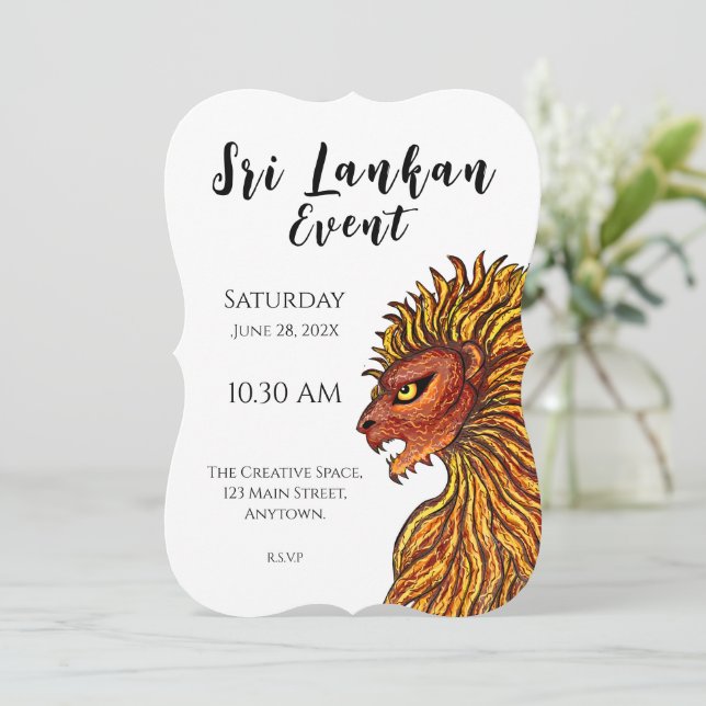 Convite para Orgulho do Sri Lanka (Em pé/Frente)