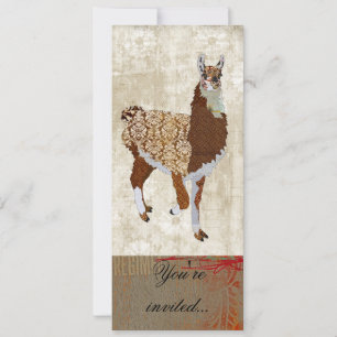 Convite para Ornamentado Copper Llama