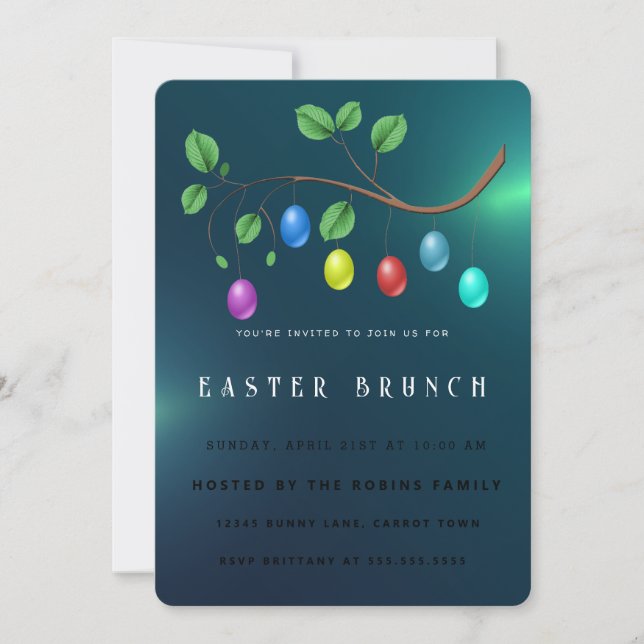 Convite para Ovos de Corte de páscoa (Frente)