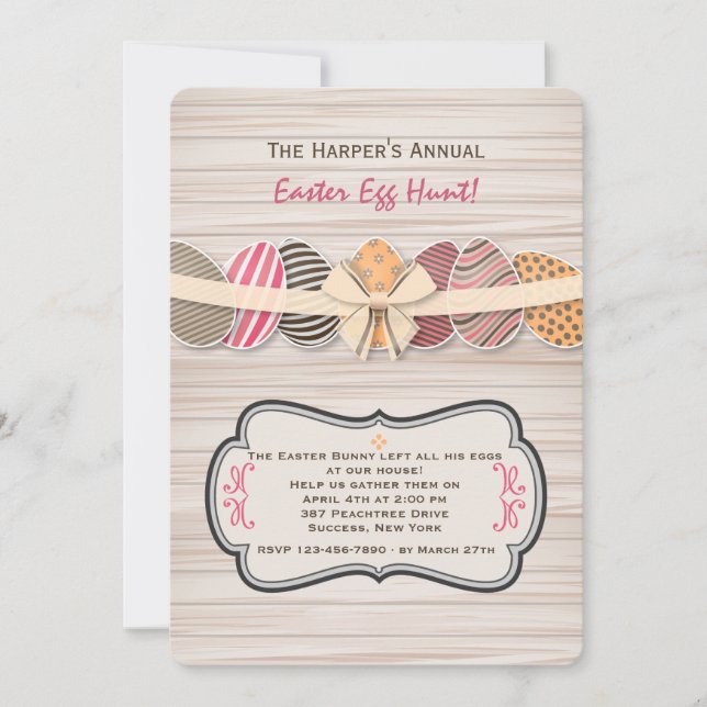 Convite para Ovos de Páscoa Jubilante (Frente)