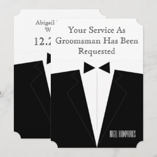 Convite para Padrinho ou Membros da Corte do Noivo