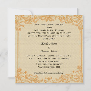 Convite para pais noivos e noivos, van Gogh