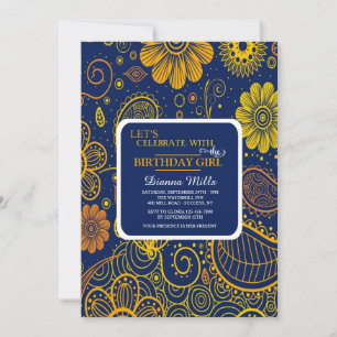 Convite para Paisley e Flores