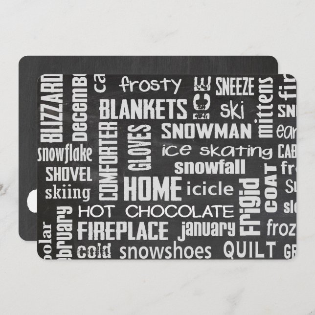 Convite para Palavras de Celebração de Inverno (Frente/Verso)