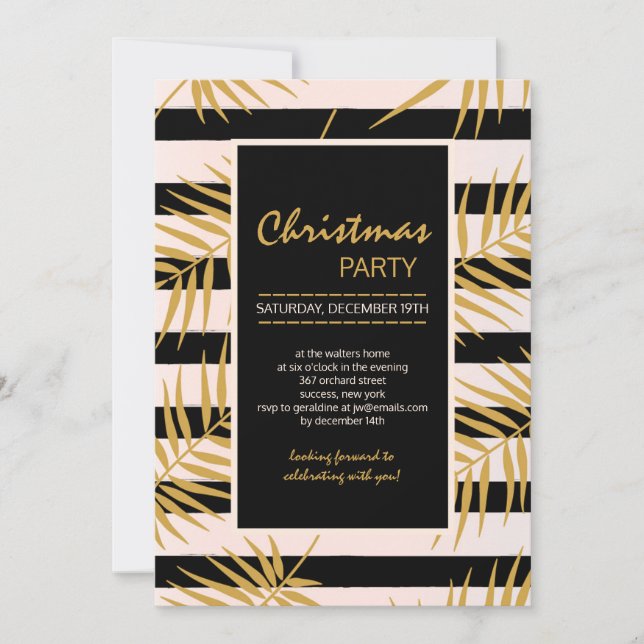 Convite para Palmas de ouro (Frente)