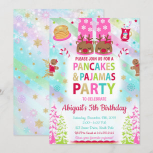 Convite para Panquecas de Natal e Pijamas