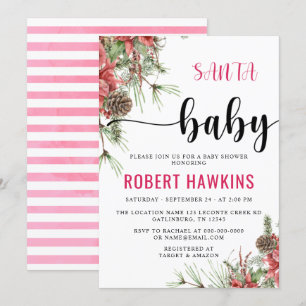 Convite para Papais noeis de inverno Chá de frald