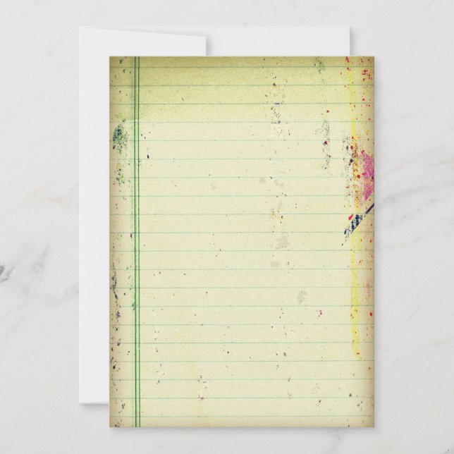 Convite para Papel de Bloco de Anotações (Frente)