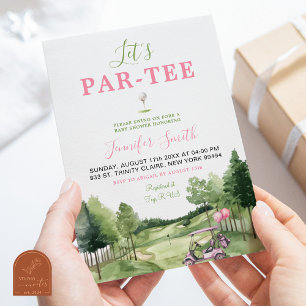 Convite para Par-Tee de Chás de Bebê de Menina de