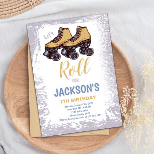 Convite para Partido de Skate Azul Editável