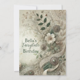 Convite para Partido Floral Elegante Inspirado na