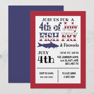 Convite para Peixe Frito de 4 de Julho