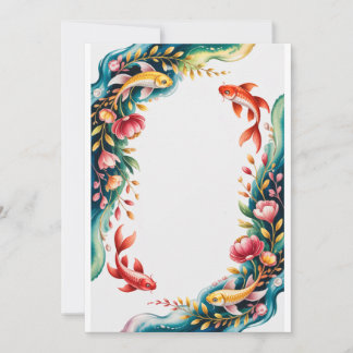 Convite para peixes de Festa de casamento Koi